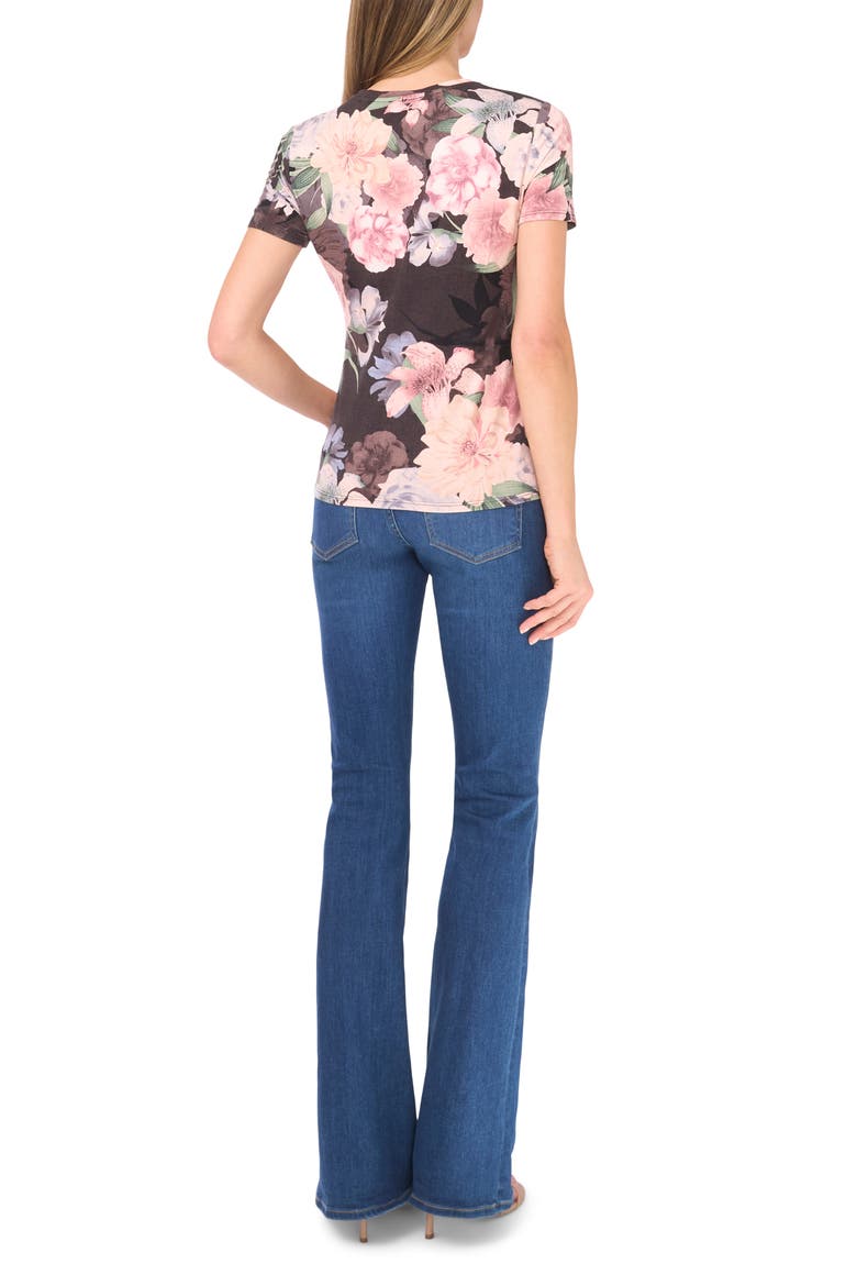 Amira Floral Print Top, Alternate, color, CORAL PINK