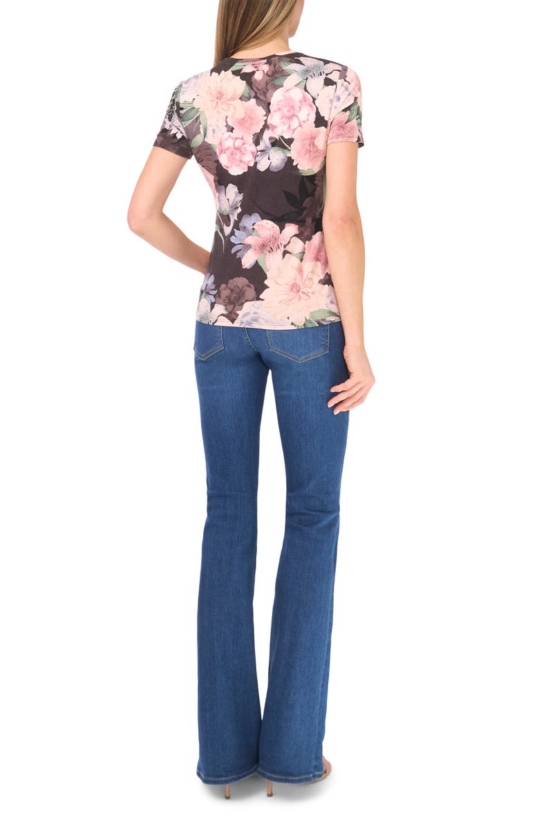Ted Baker Amira Floral Print Top, Alternate, color, Coral Pink