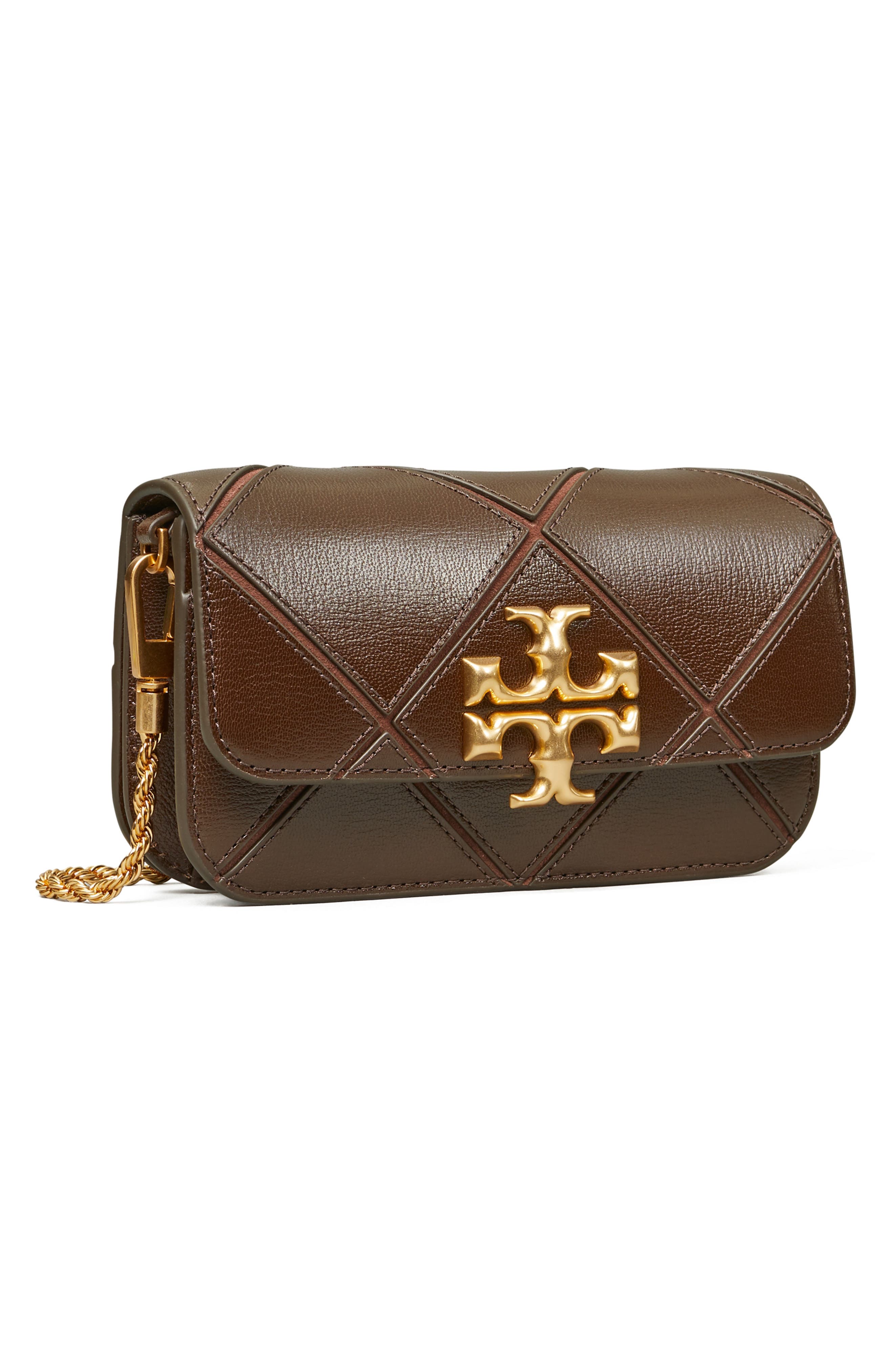 Tory Burch Eleanor Diamond Quilt Phone Crossbody Bag, Alternate, color, 