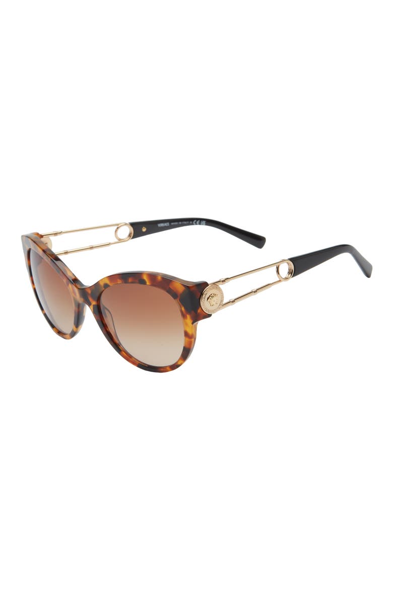 55mm Pillow Sunglasses, Alternate, color, BROWN