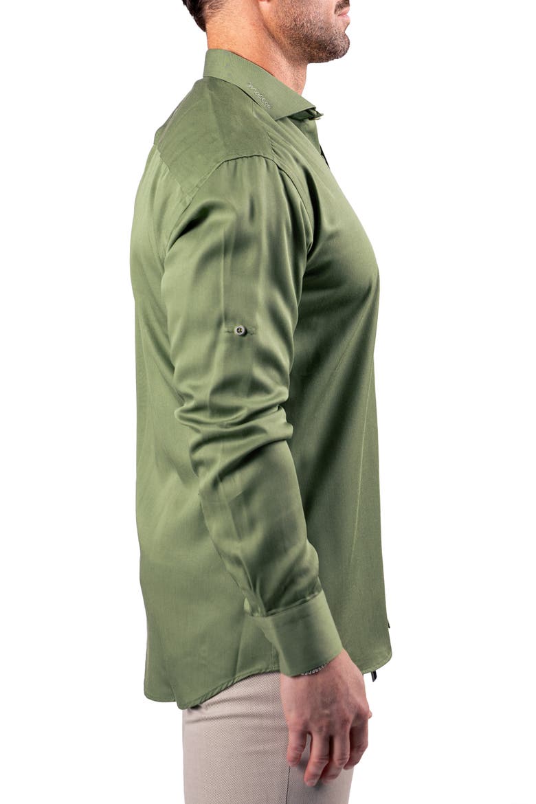 Berlin Resistance Button-Up Shirt, Alternate, color, GREEN