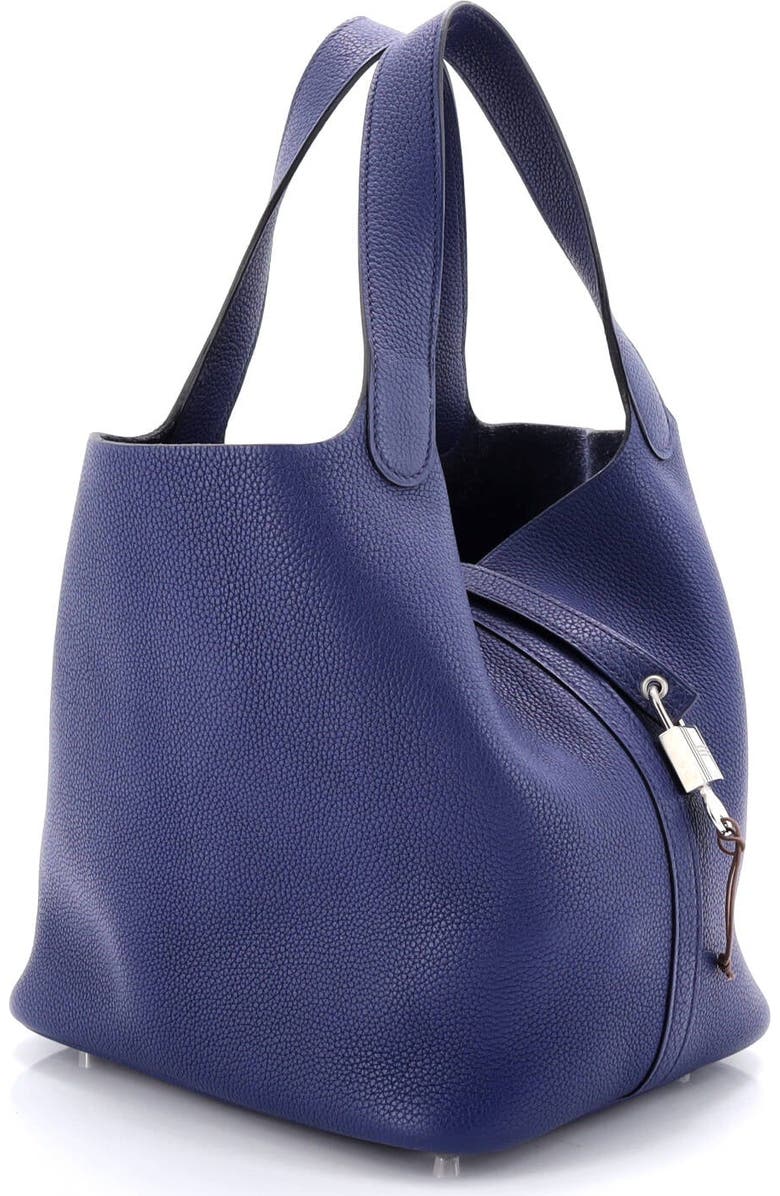 Pre-Owned Hermes Picotin Lock Bag Maurice MM, Alternate, color, Bleu Encre