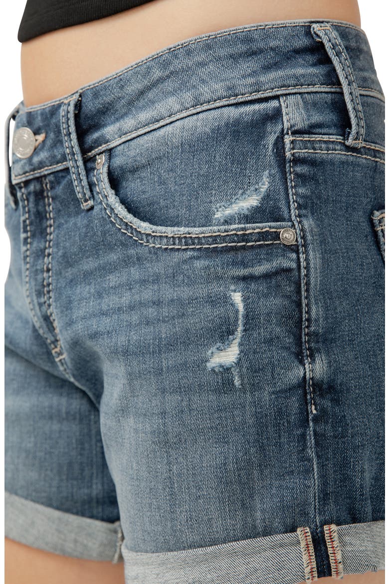 Mid Rise Denim Boyfriend Shorts, Alternate, color, INDIGO