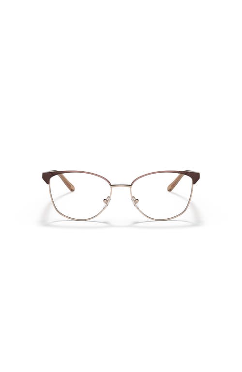 Michael Kors 54mm Cat Eye Optical Glasses In Brown