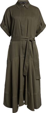 Proenza Schouler Scottie Linen Blend Belted Shirtdress