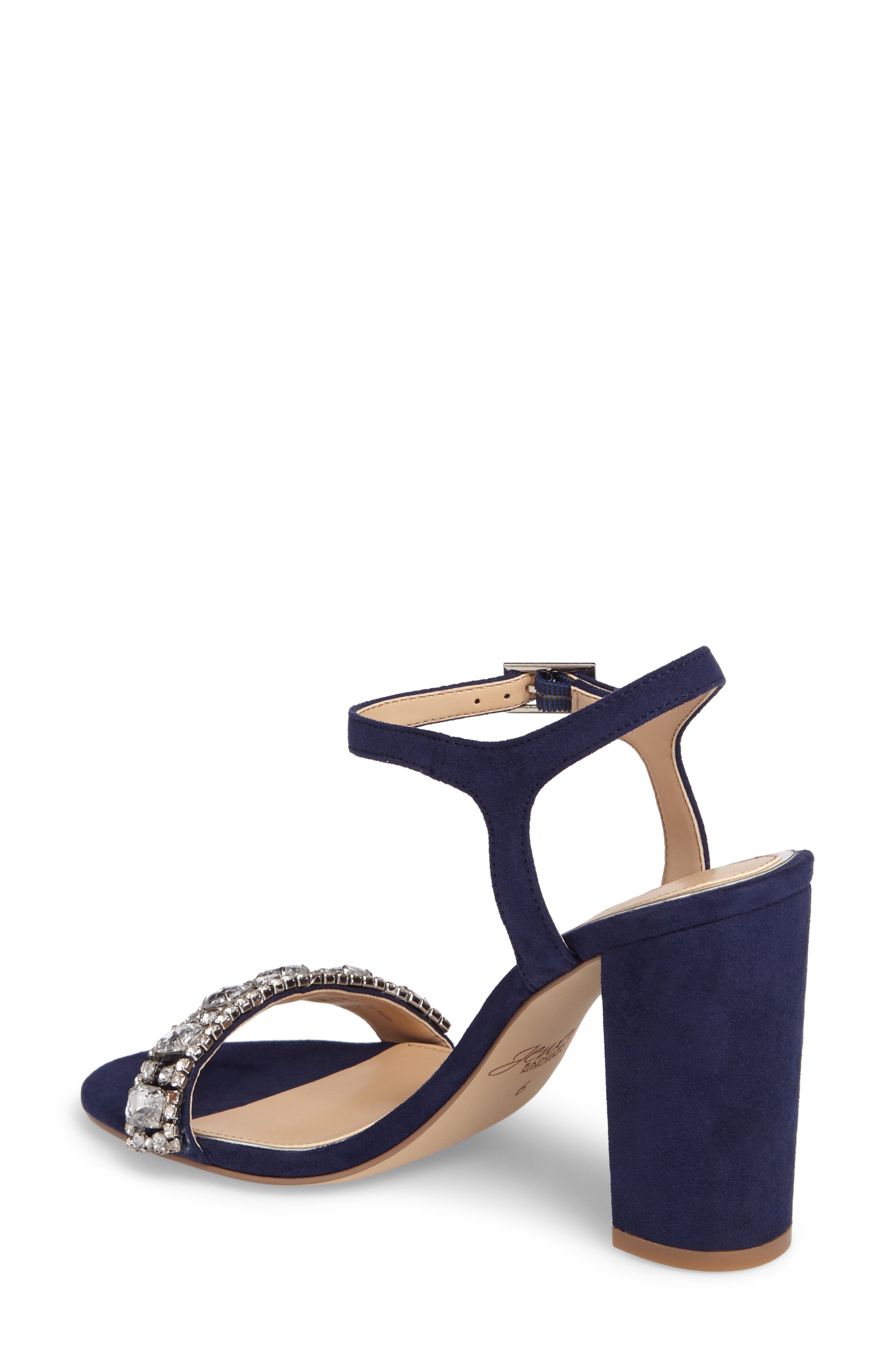 Jewel Badgley Mischka Hendricks Embellished Block Heel Sandal, Alternate, color, 