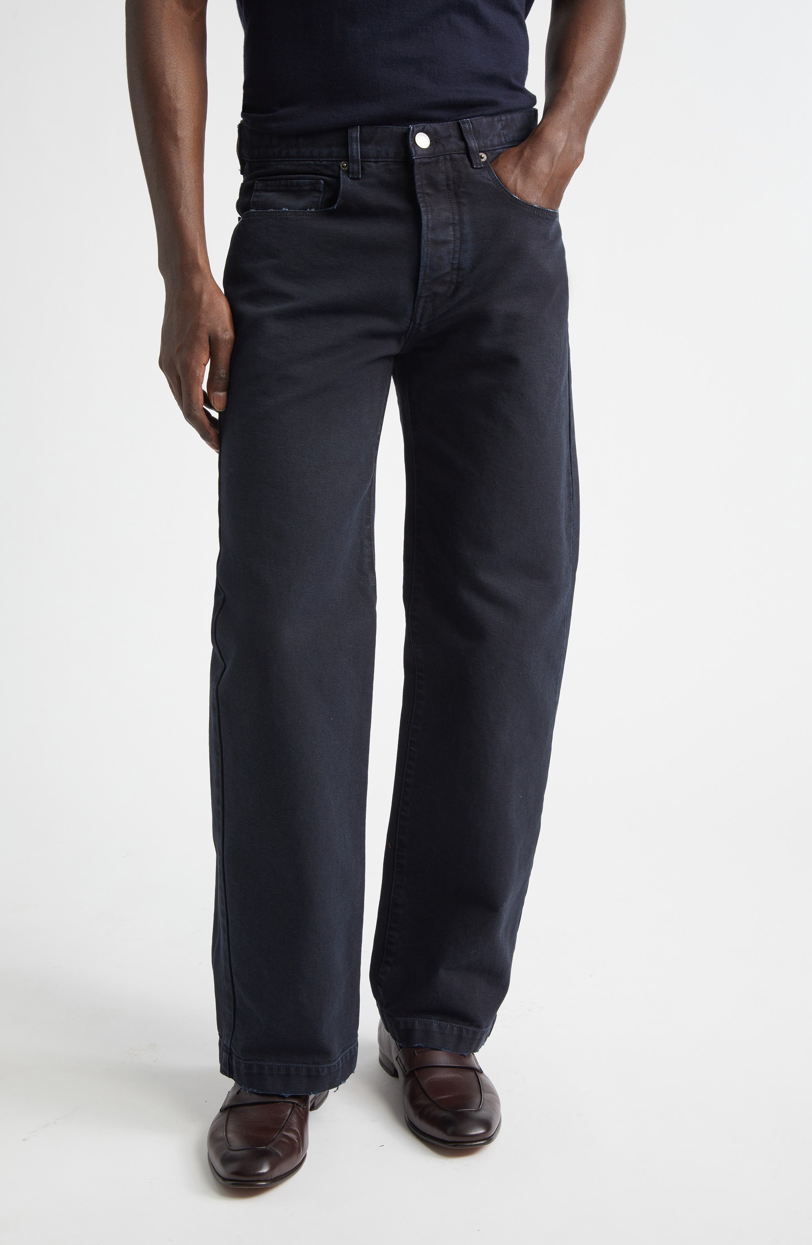 Oceano Straight Leg Canvas Trousers