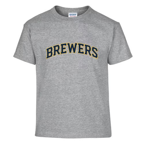 Soft As A Grape Youth Navy/heather Gray Milwaukee Brewers Two-pack T-shirt Set