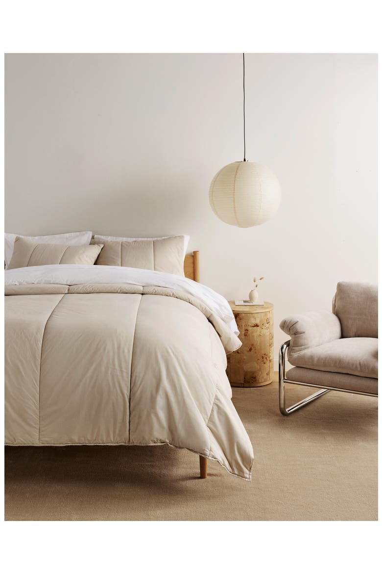 Brushed Cotton Quilt, Alternate, color, BONE