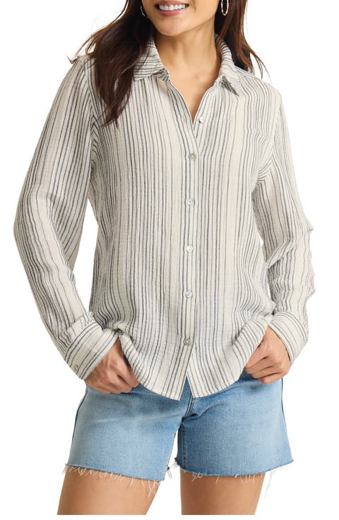トミー バハマ  Bahama Ocean Surf Stripe LS Shirt レディース シャツ トップス Passion Peac Women's Tommy Bahama Ocean Surf Stripe Sleeveless Top | 6pm