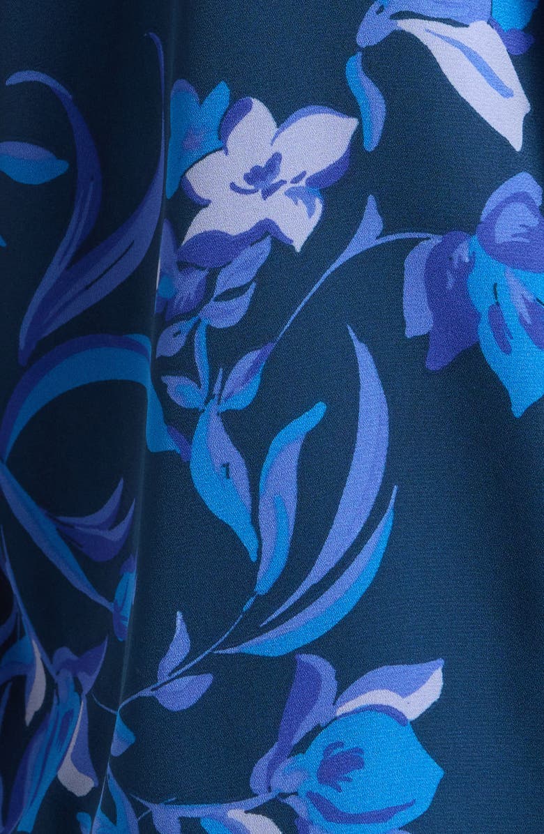 SUGARLIPS Niva Floral Print Woven Shirt, Alternate, color, Navy-Blues