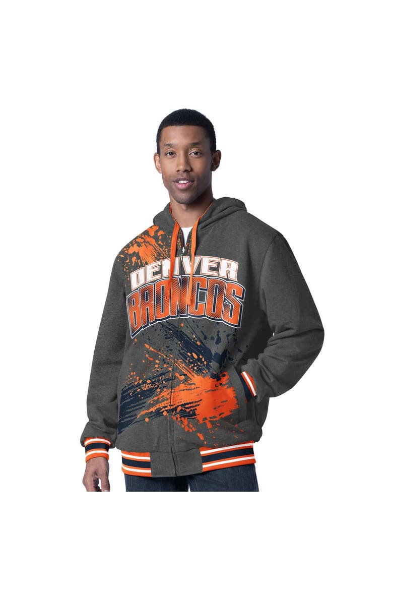 Men's G-III Sports by Carl Banks Orange/Charcoal Denver Broncos Dual Threat Reversable Full-Zip Hooded Jacket, Alternate, color, Orange