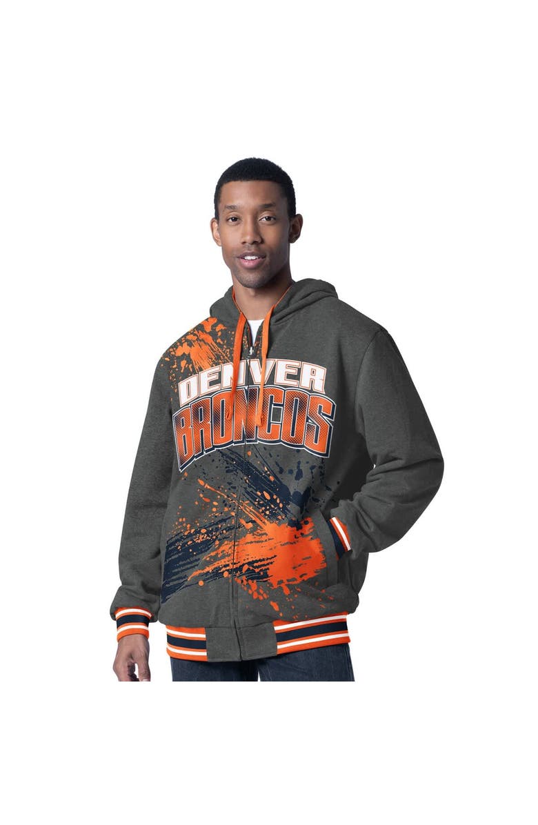G-III SPORTS BY CARL BANKS Men's G-III Sports by Carl Banks Orange/Charcoal Denver Broncos Dual Threat Reversable Full-Zip Hooded Jacket, Alternate, color, Orange