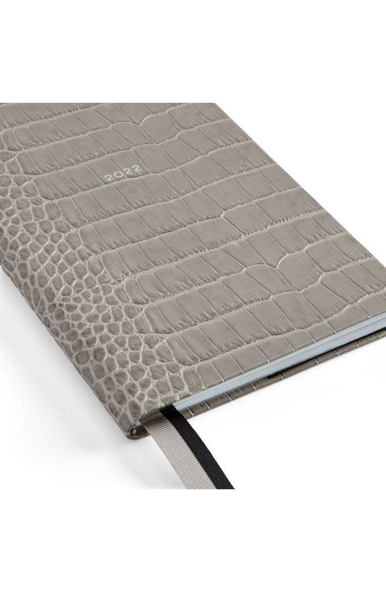 Smythson Smythoson Mara Soho Croc Embossed Leather 2022 Diary, Alternate, color,