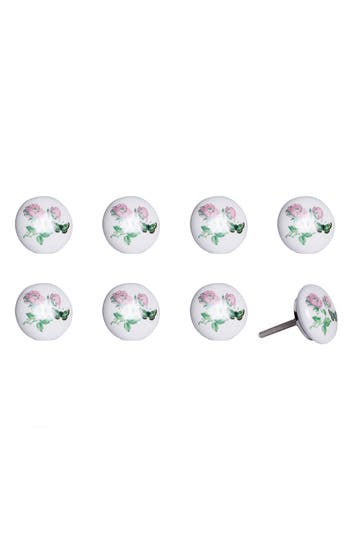 Kinetic 8-pack Knobs In Pink Floral
