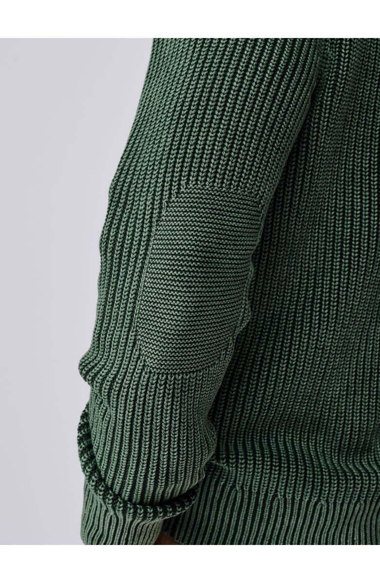 Aubin Martin Zip Neck Long Sleeve Jumper, Alternate, color, Khaki