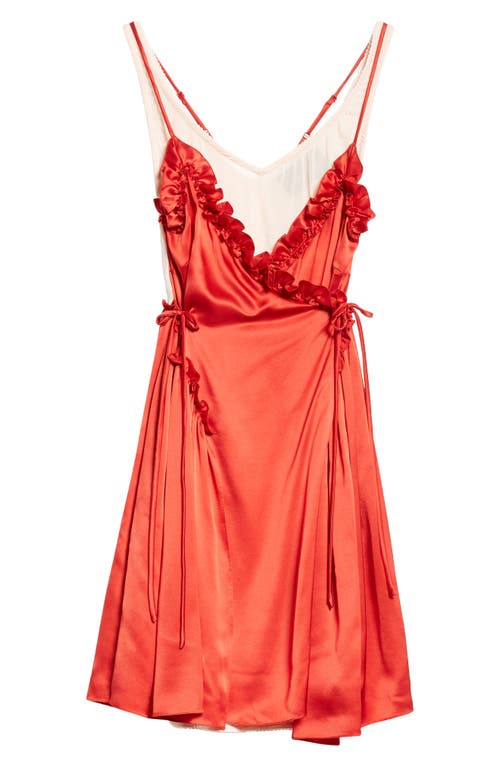 Simone Rocha Negligee Satin Patchwork Ballet Dress In Red