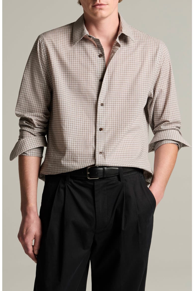 Condor Plaid Button-Up Shirt, Main, color, PRUSSIAN BLUE COMBO