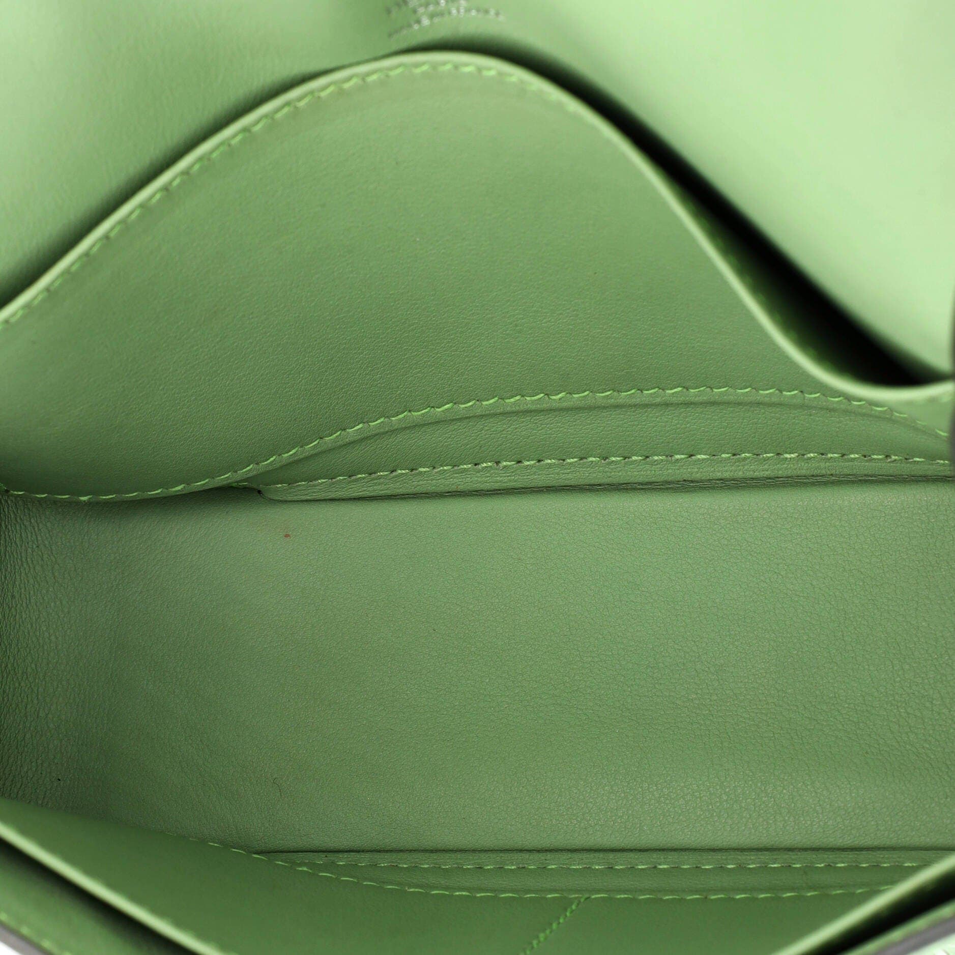 Pre-Owned Hermes Geta Bag Chevre Mysore, Alternate, color, Vert Criquet