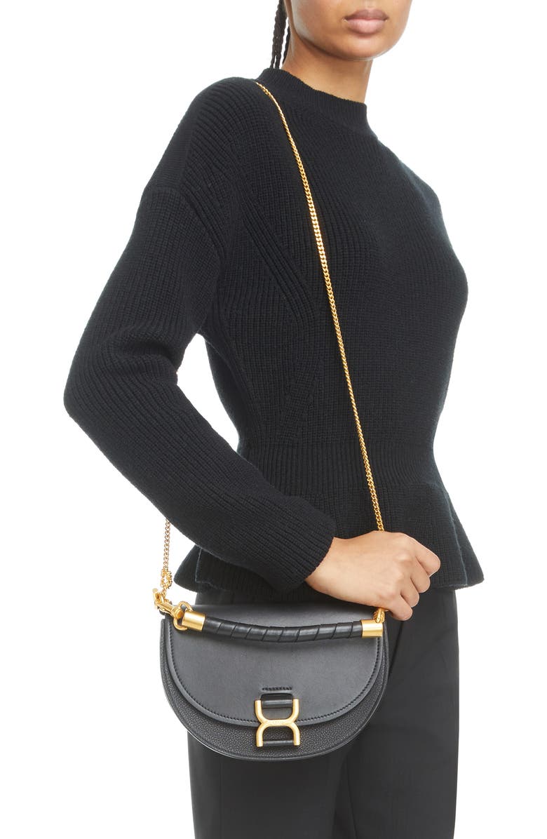 Chloé Marcie Leather Shoulder Bag, Alternate, color,