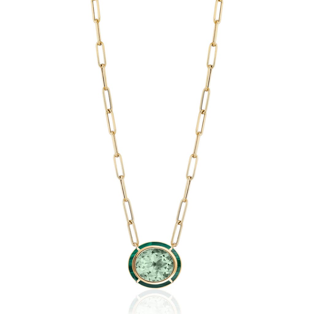 Goshwara Melange Blue Topaz Pendant Necklace In Gold