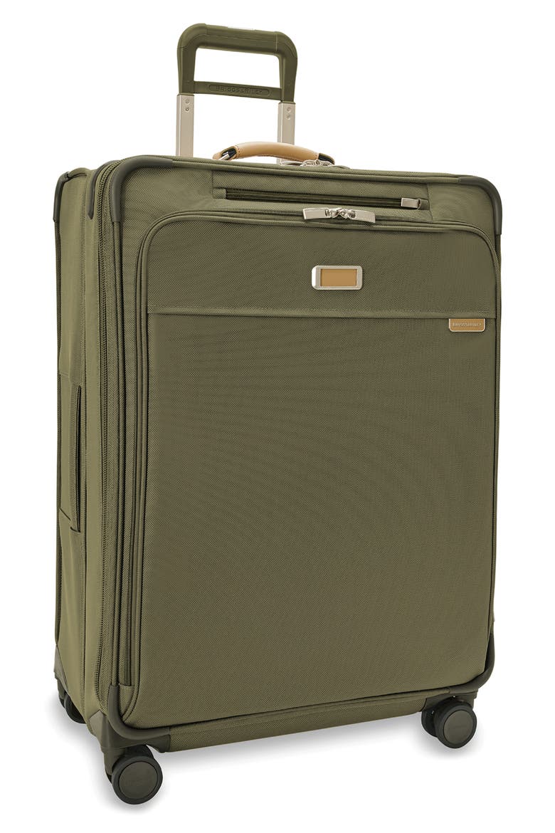 Baseline 29-Inch Large Expandable Spinner Suitcase, Alternate, color, OLIVE