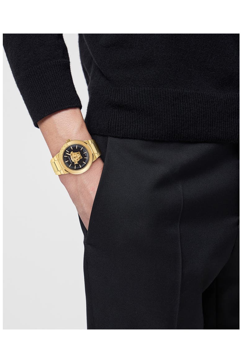 Medusa Infinite Bracelet Watch, 45mm, Alternate, color, IP YELLOW GOLD