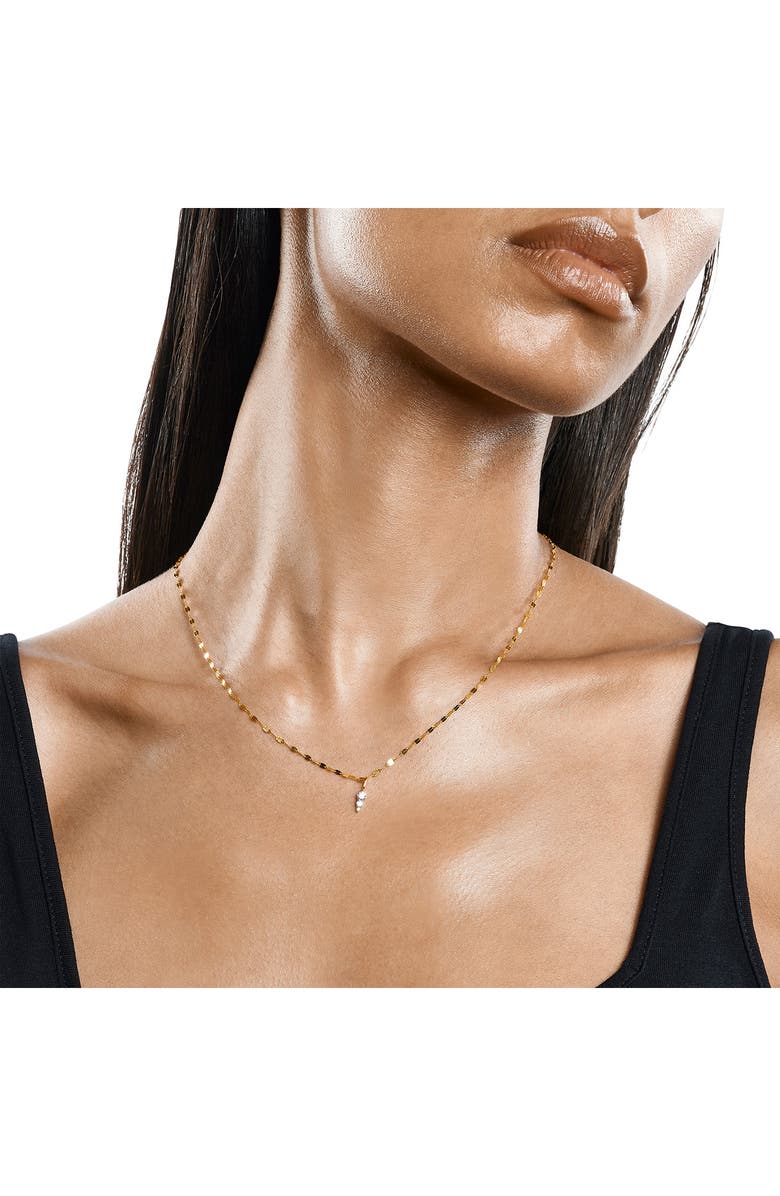 LANA 14K Gold Diamond Spike Pendant Necklace, Alternate, color, White Gold