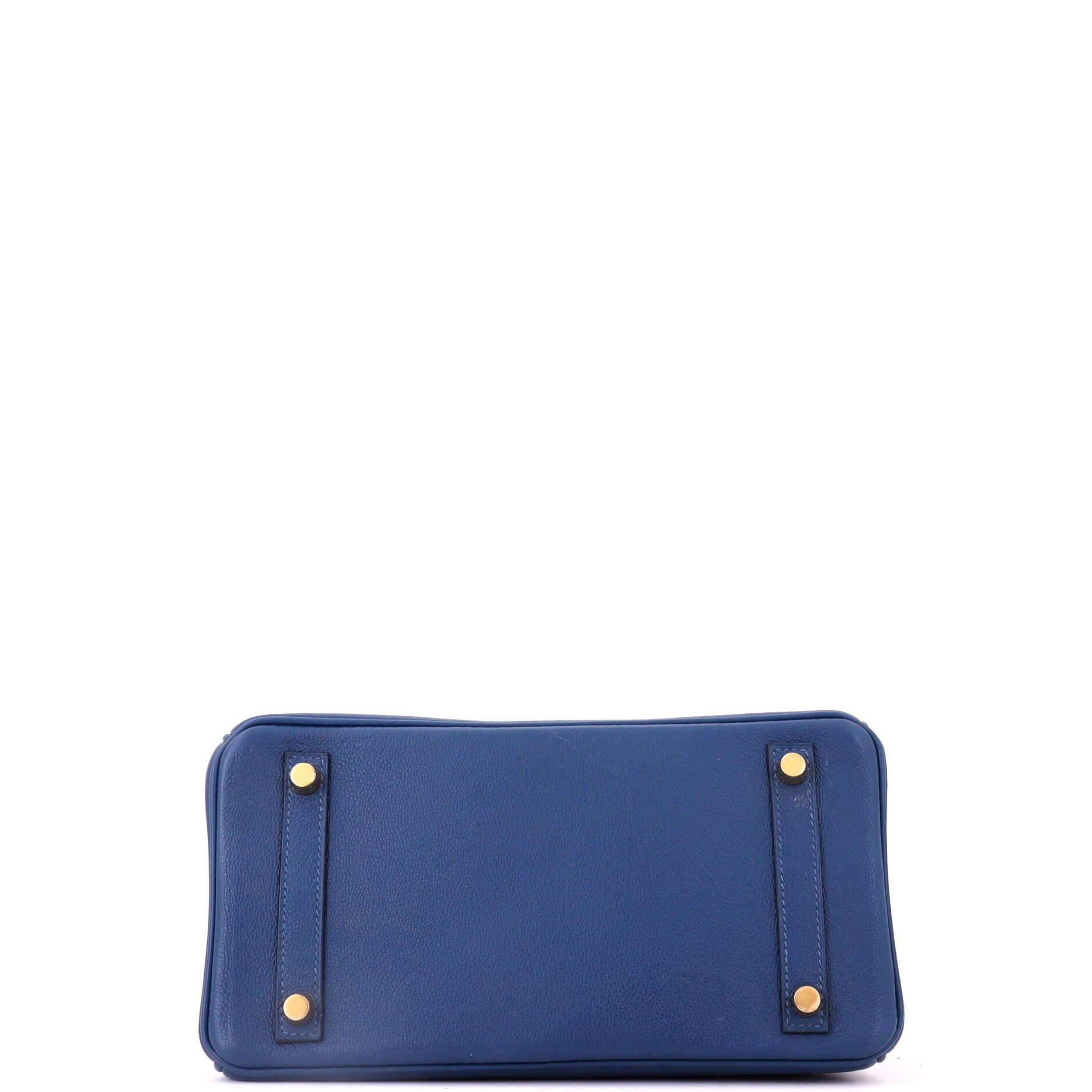 Birkin Handbag Blue Novillo with Gold Hardware 25, Alternate, color, Blue