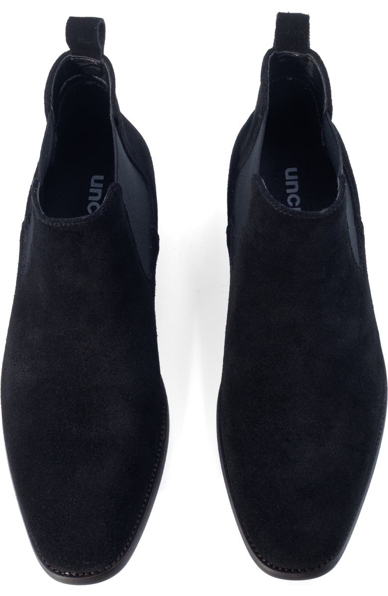 Uncut Stapleton almond toe Chelsea dress boot, Alternate, color, Black Cow Suede
