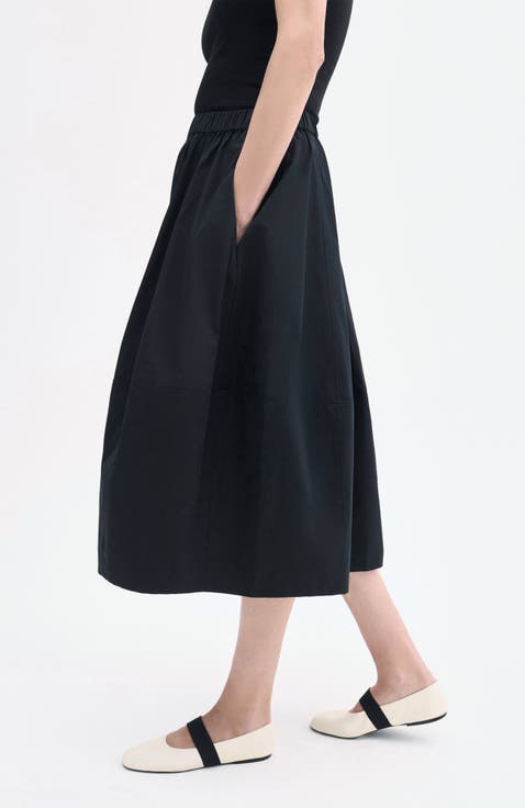 Full Skirt in Cotton Poplin