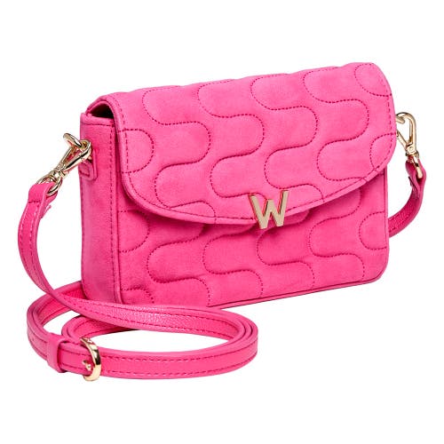 Wolf Mimi Swirl Shoulder Bag With Scarf In Pink Flash