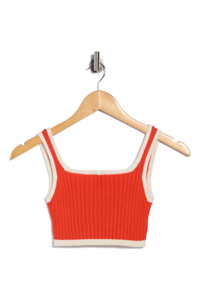 Ribbed Bralette, Alternate, color, ORANGE