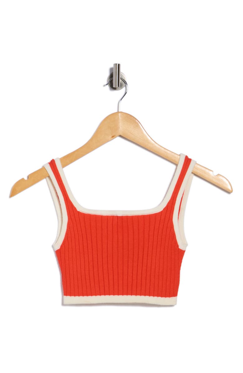Longchamp Ribbed Bralette, Alternate, color, Orange
