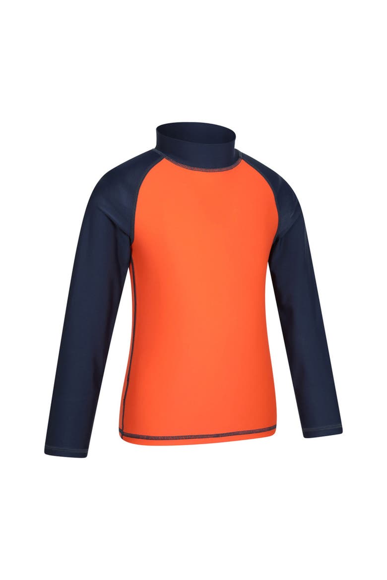 Childrens/Kids Long-Sleeved Rash Top, Alternate, color, Orange
