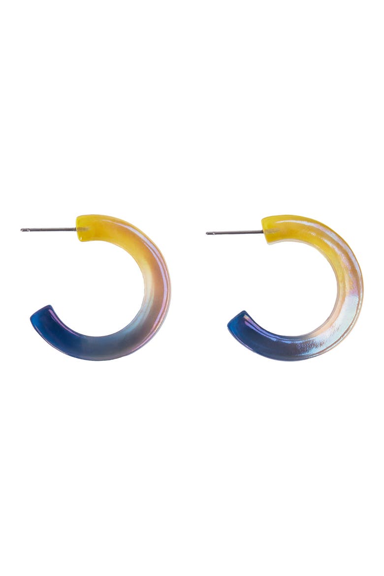 Radiant Ombré Hoop Earrings, Alternate, color, BLUE
