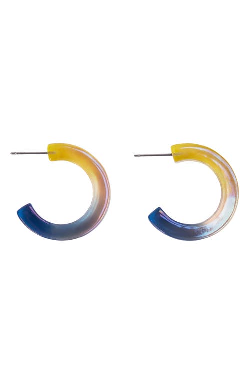 Saachi Radiant Ombré Hoop Earrings In Blue