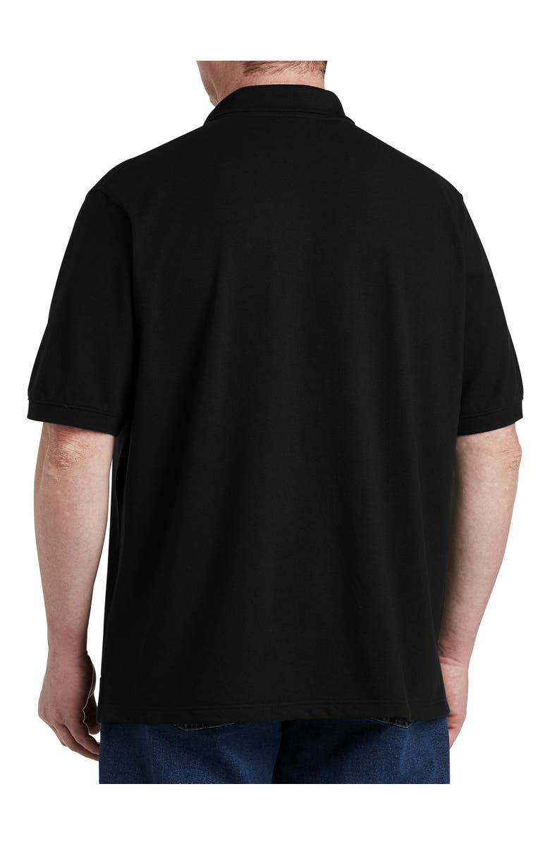 B+T Essentials Big & Tall Piqué Mesh Short-Sleeve Polo Shirt, Alternate, color, Black