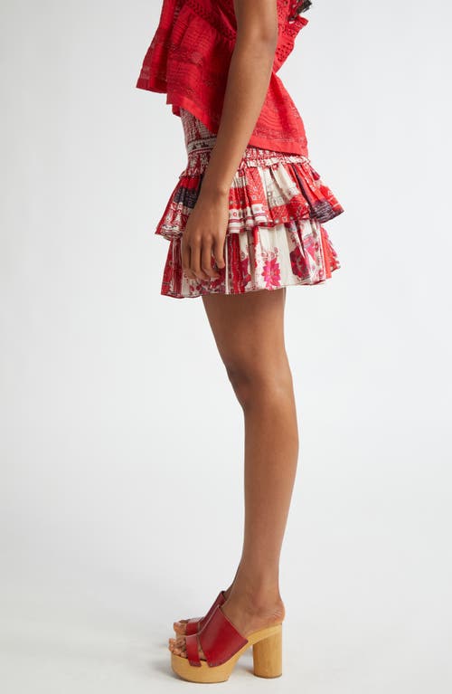 Isabel Marant Étoile Naomi Smocked Tiered Ruffle Miniskirt