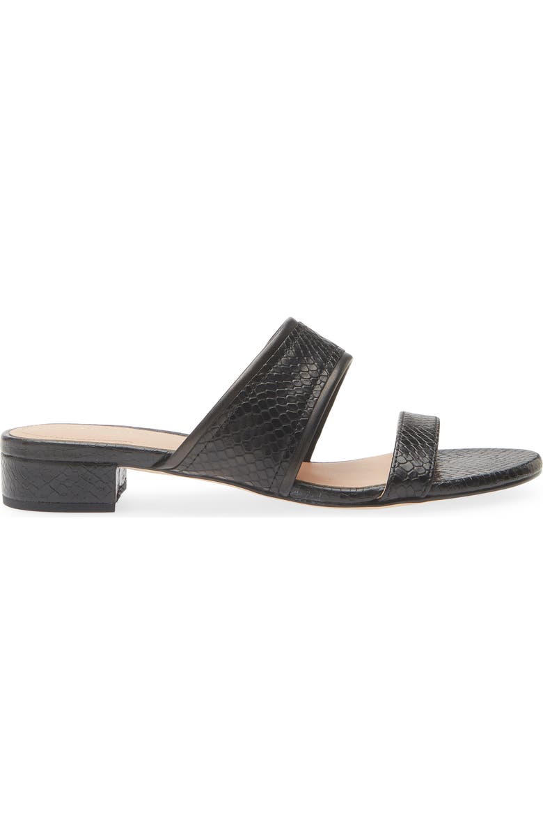 Cole Haan Fionna Wave Double Band Slide Sandals, Alternate, color, Black Snake Print Leather
