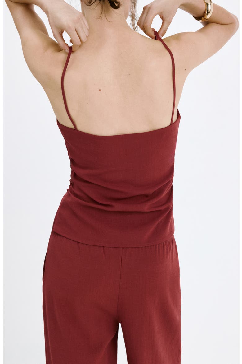 Square Neck Strappy Top, Alternate, color, RED