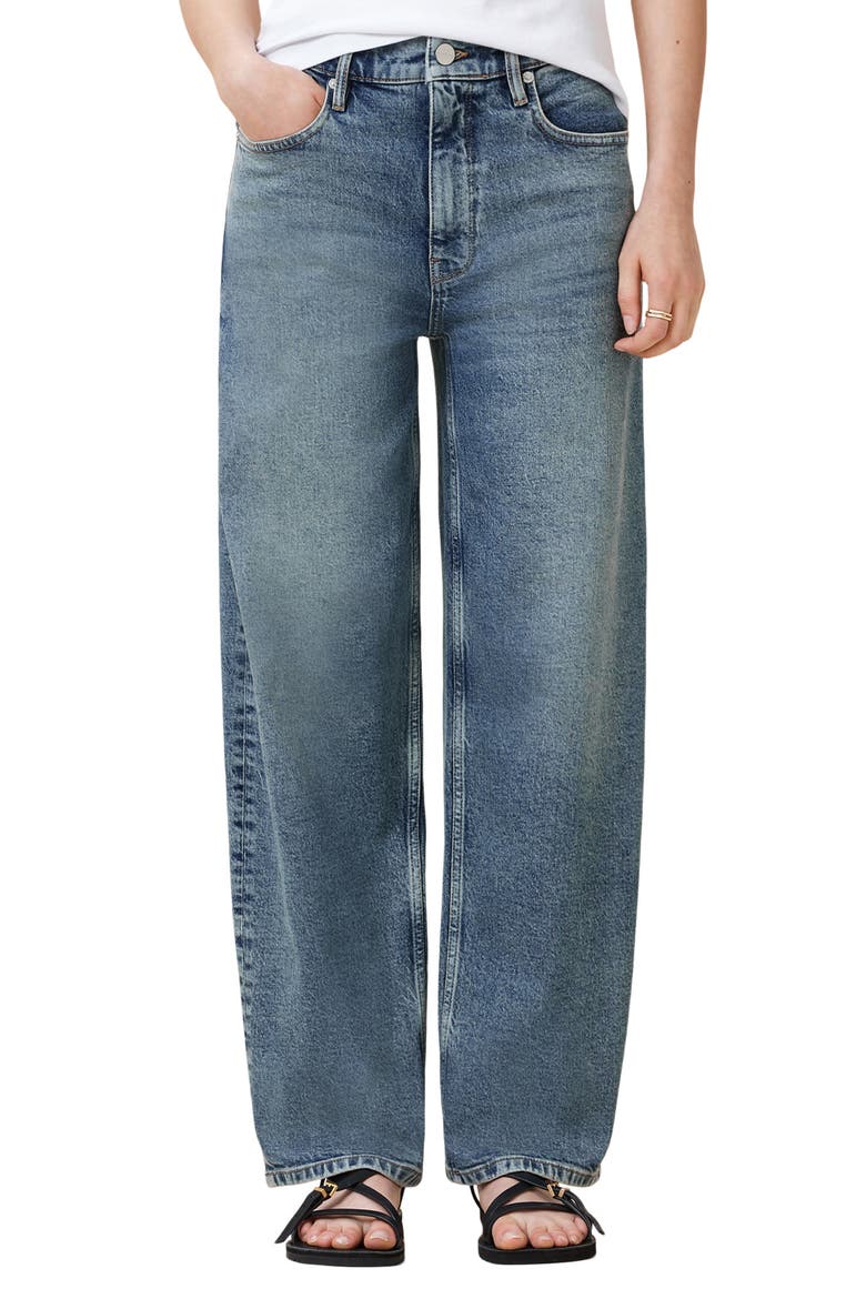 Sadie Barrel Leg Jeans, Main, color, WASHED INDIGO