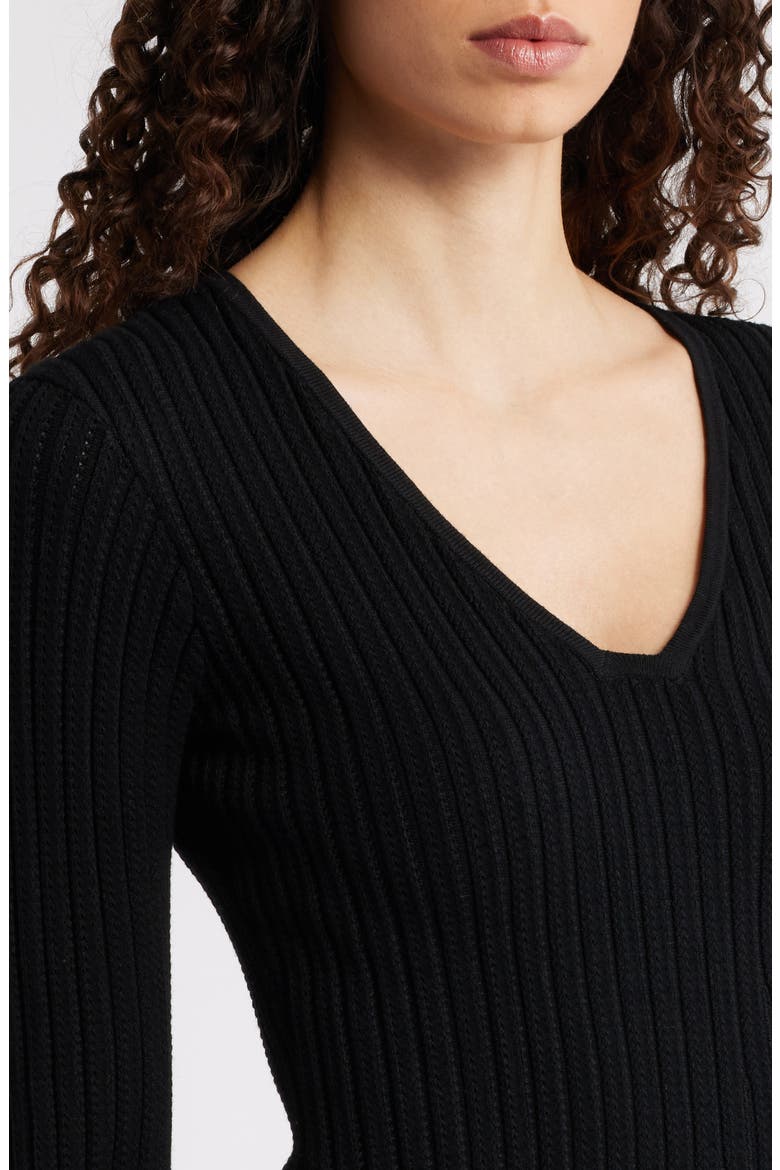 Ferunia Rib Knit Top, Alternate, color, MONOCHROME RIB