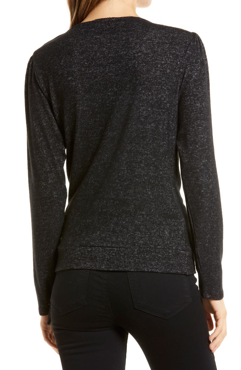 Loveappella Long Sleeve Faux Wrap Top, Alternate, color,