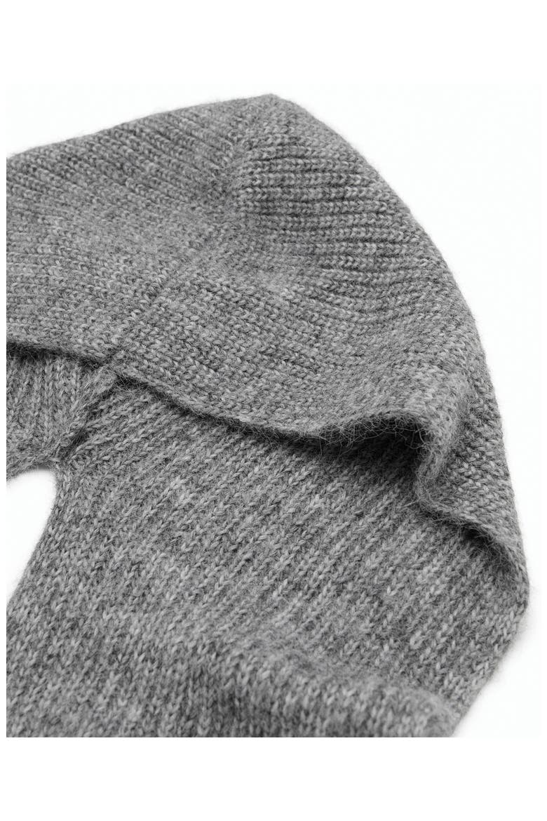Hooded Rib Scarf, Alternate, color, MEDIUM HEATHER GREY
