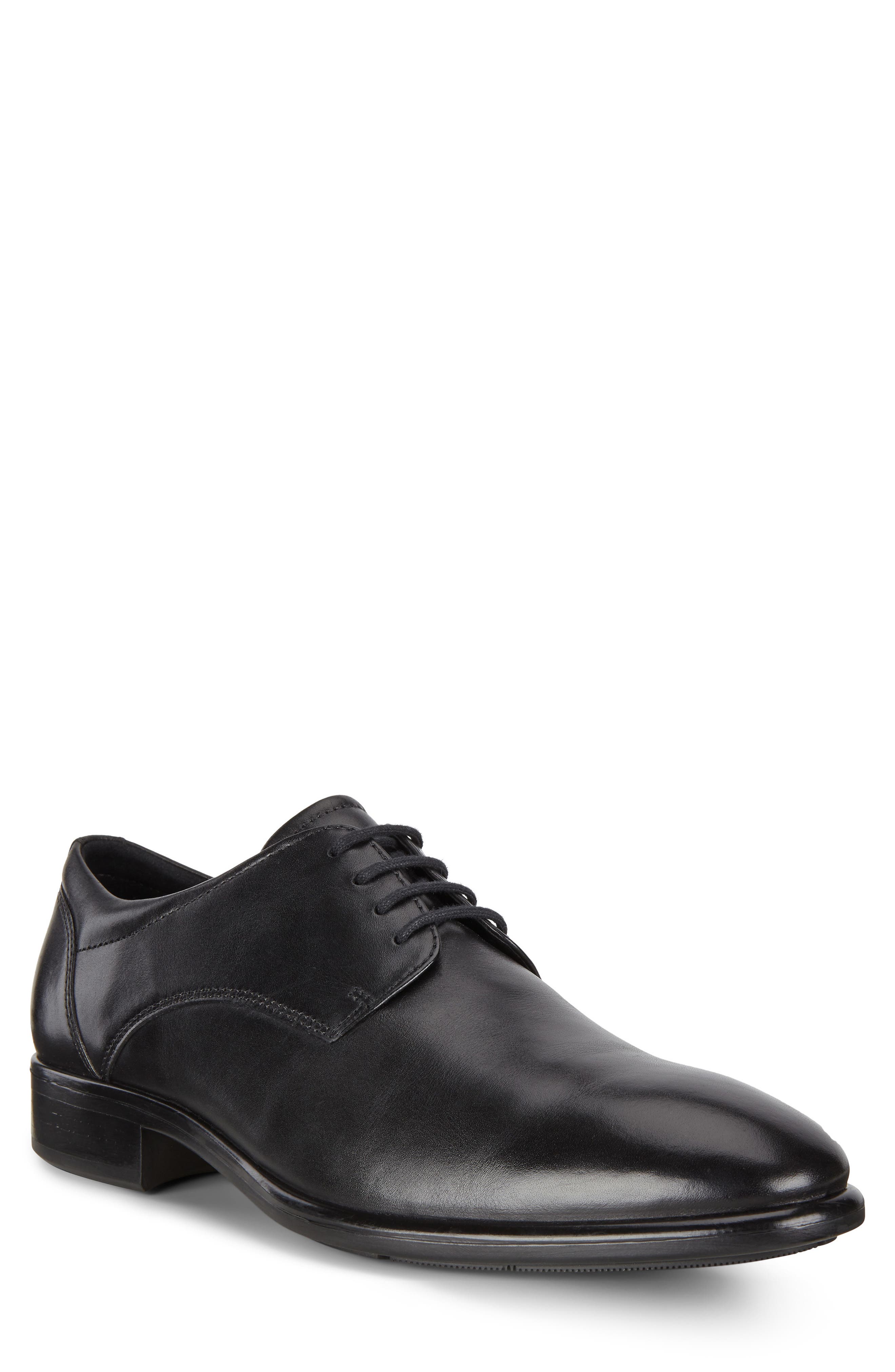 ECCO Citytray Plain Toe Derby, Main, color, Black