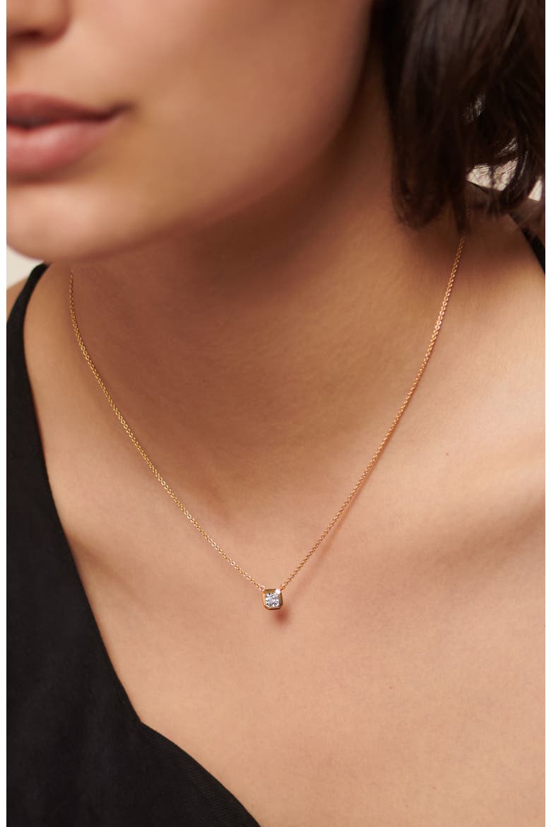 Lab Grown Diamond Pendant Necklace, Alternate, color, 18CT GOLD VERMEIL