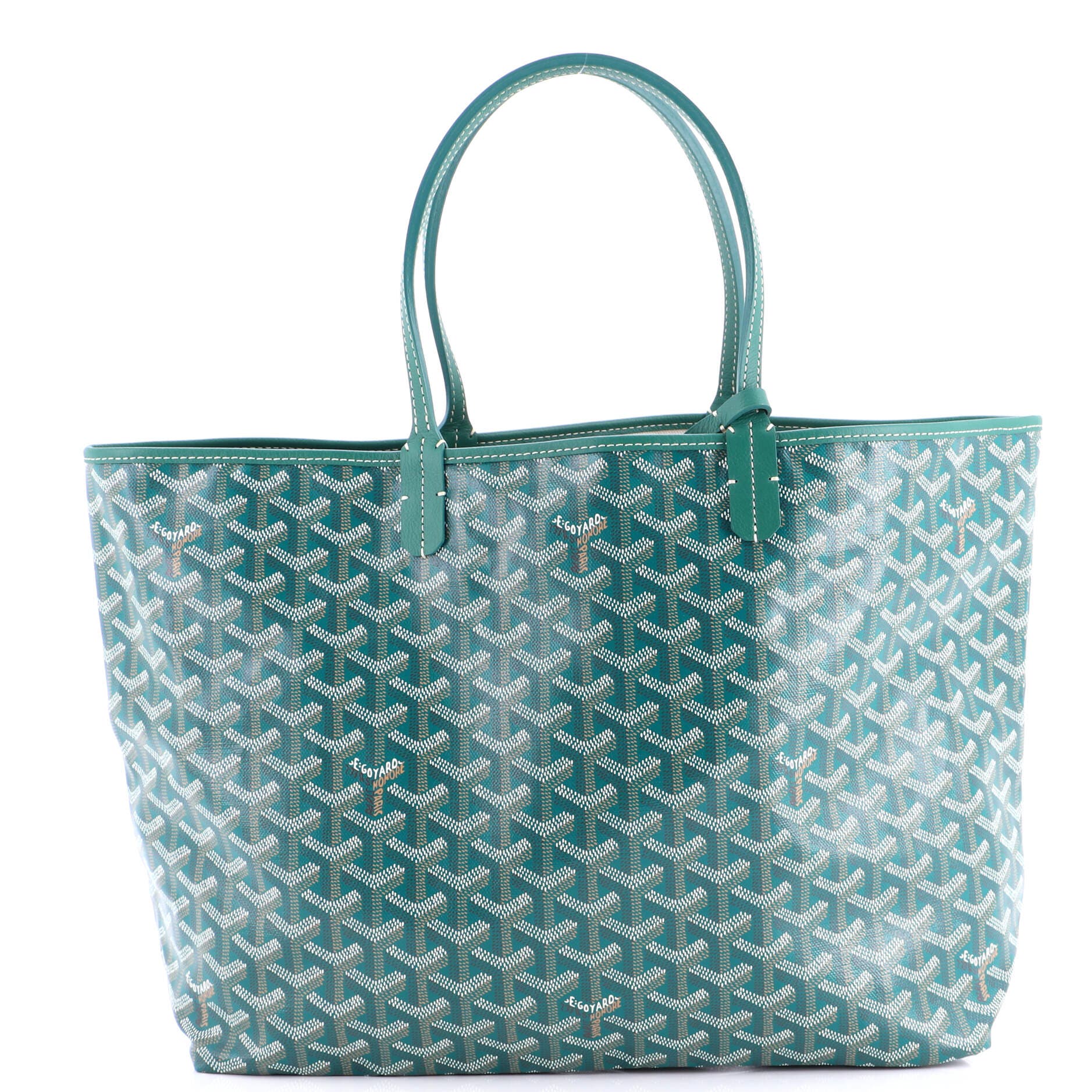Pre-Owned Goyard Saint Louis Tote Coated Canvas PM, Main, color, Green
