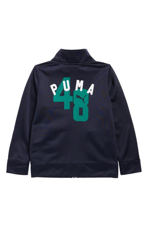 Puma Kids' Logo Print Tricot Track Jacket & Joggers Set In Blue
