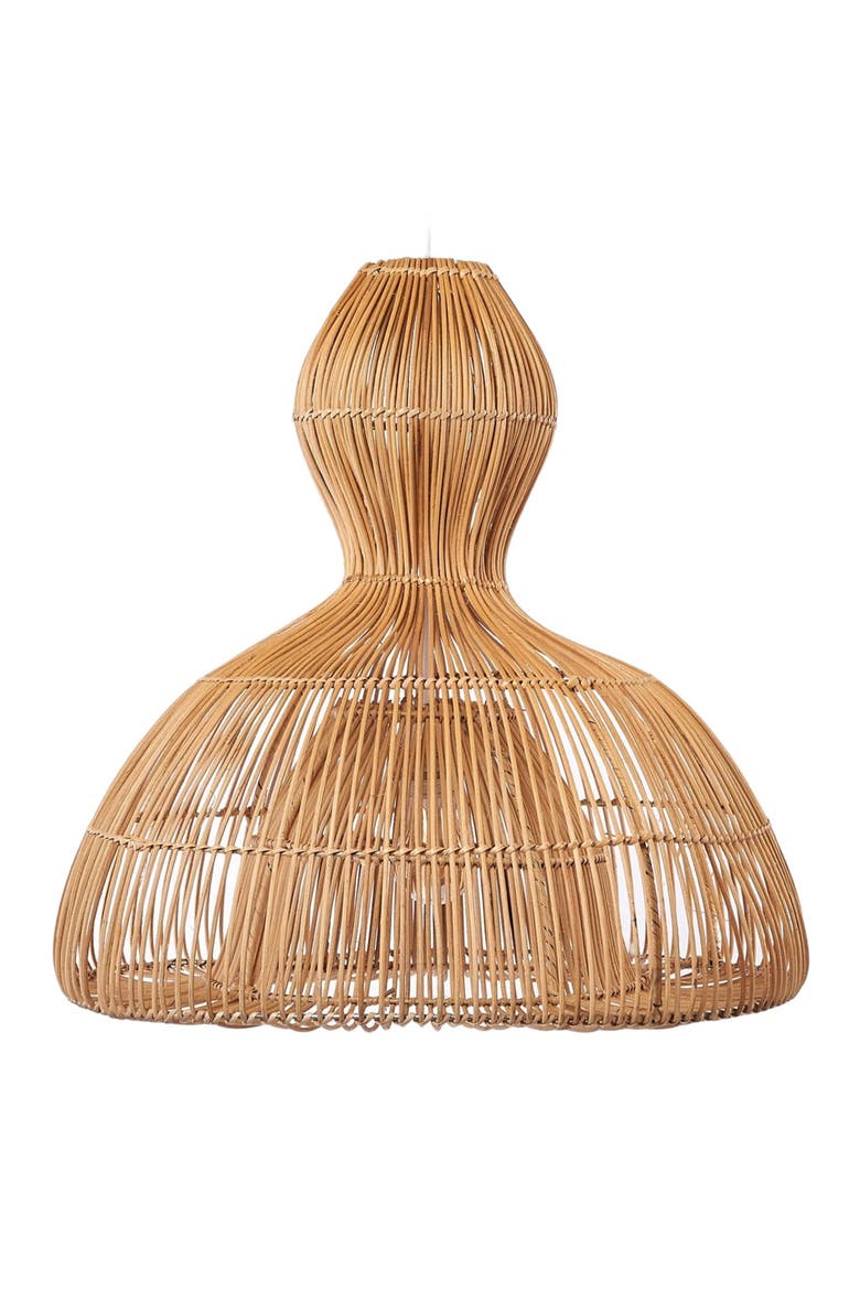 Aura Rattan Ceiling Pendant Light, Alternate, color, Natural